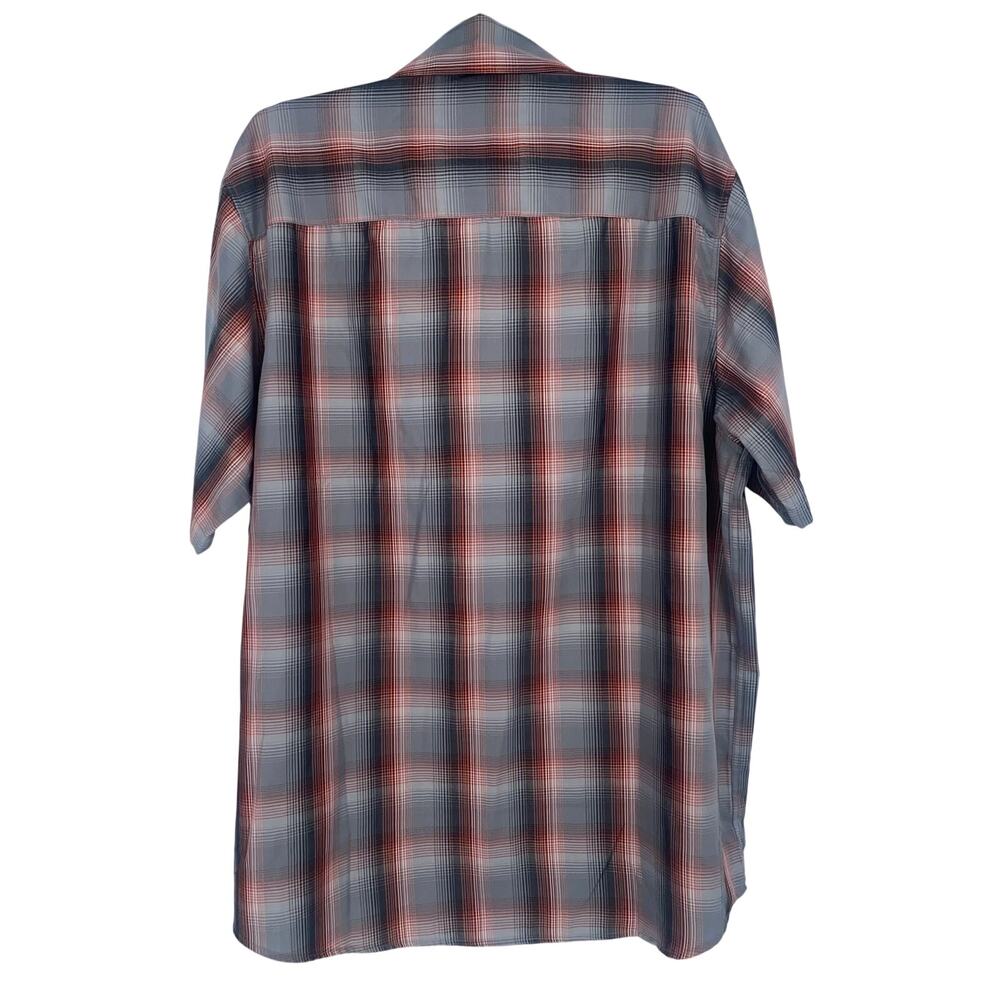Dixxon Flannel Co Shirt Mens XLarge Gray Dragstrip ShortSleeve Button Down Plaid - Picture 4 of 8